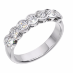 Lab-Grown Platinum Brilliant Cut Diamond Seven Stone Eternity Ring 1.00ct
