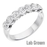 Lab Grown Platinum Brilliant Cut Diamond Seven Stone Eternity Ring 1.00ct