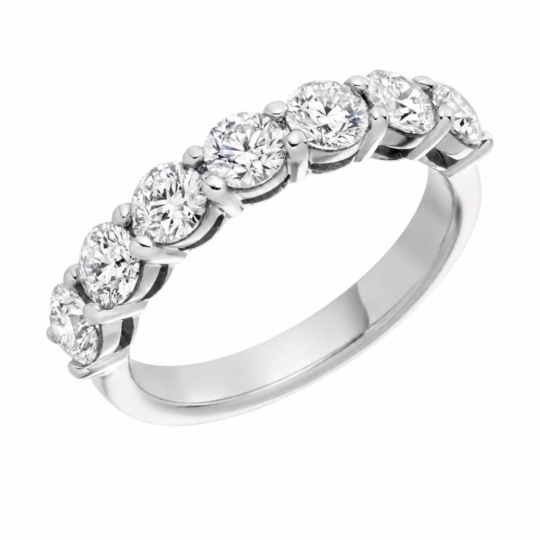 Lab-Grown Platinum Brilliant Cut Diamond Seven Stone Eternity Ring 1.50ct