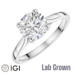 Lab Grown Platinum Brilliant Cut Diamond Solitaire Engagement Ring 2.00ct