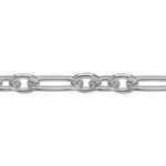 Sterling Silver 7.5inch Hammered Figaro Bracelet