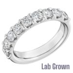 Lab Grown Diamond Platinum Brilliant Cut Micro Claw Set Half Eternity Ring 1.50ct