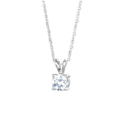 18ct White Gold Brilliant Cut Diamond Pendant 0.50ct (GIA)
