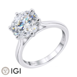 Lab-Grown Platinum Brilliant Cut Diamond Solitaire Engagement Ring 4.00ct