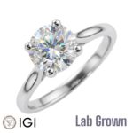 Lab Grown Platinum Brilliant Cut Diamond Solitaire Engagement Ring 2.00ct