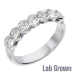 Lab Grown Platinum Brilliant Cut Diamond Seven Stone Eternity Ring 1.00ct