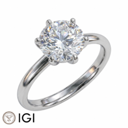 Lab-Grown Platinum Brilliant Cut Diamond Solitaire Engagement Ring 2.00ct