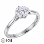 Lab-Grown Platinum Brilliant Cut Diamond Solitaire Engagement Ring 1.00ct
