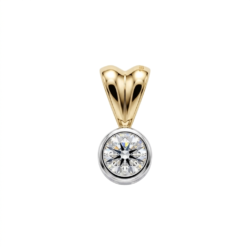 18ct Yellow Gold Brilliant Cut Bezel Set Diamond Pendant 0.20ct