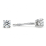18ct White Gold Brilliant Cut Diamond Stud Earrings 0.30ct