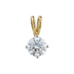 18ct Yellow Gold Brilliant Cut Diamond Pendant 0.80ct (GIA)