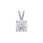 18ct White Gold Brilliant Cut Diamond Pendant 0.50ct (GIA)