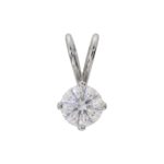18ct White Gold Brilliant Cut Diamond Pendant 0.40ct