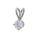 18ct White Gold Brilliant Cut Diamond Pendant 0.40ct