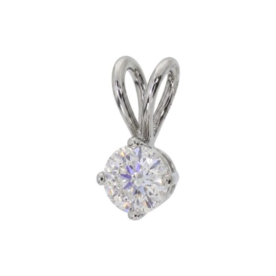 18ct White Gold Brilliant Cut Diamond Pendant 0.40ct