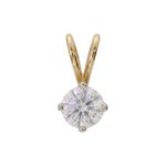 18ct Yellow Gold Brilliant Cut Diamond Pendant 0.40ct