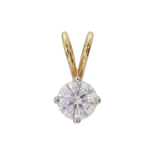 18ct Yellow Gold Brilliant Cut Diamond Pendant 0.40ct
