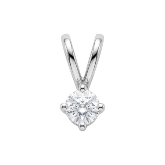 18ct White Gold Brilliant Cut Diamond Pendant 0.30ct