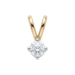 18ct Yellow Gold Brilliant Cut Diamond Pendant 0.30ct
