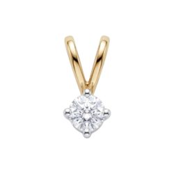 18ct Yellow Gold Brilliant Cut Diamond Pendant 0.30ct