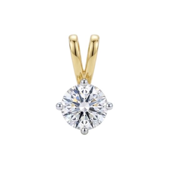 18ct Yellow Gold Brilliant Cut Diamond Pendant 0.60ct
