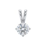 18ct White Gold Brilliant Cut Diamond Pendant 0.60ct