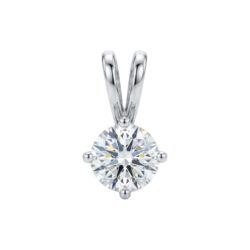 18ct White Gold Brilliant Cut Diamond Pendant 0.60ct