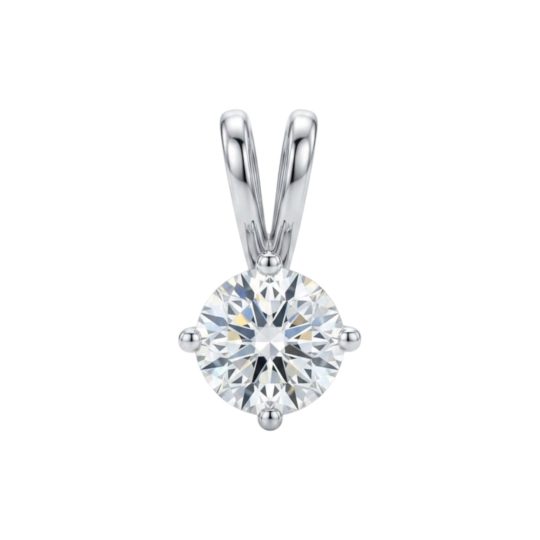 18ct White Gold Brilliant Cut Diamond Pendant 0.60ct