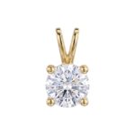 18ct Yellow Gold Brilliant Cut Diamond Pendant 0.50ct (GIA)