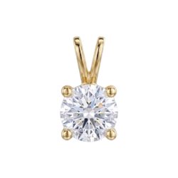 18ct Yellow Gold Brilliant Cut Diamond Pendant 0.50ct (GIA)