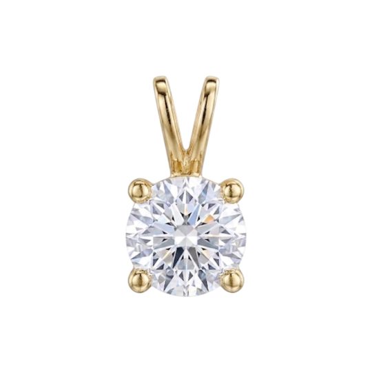 18ct Yellow Gold Brilliant Cut Diamond Pendant 0.50ct (GIA)