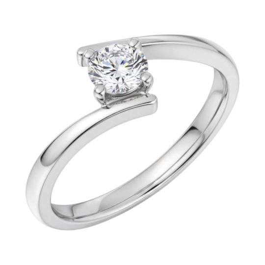 Platinum Brilliant Cut Diamond Solitaire Engagement Ring 0.25ct