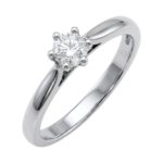 Platinum Brilliant Cut Diamond Solitaire Engagement Ring 0.30ct