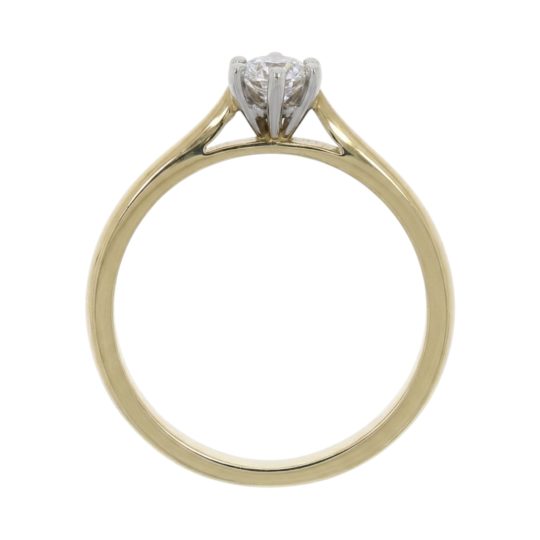 18ct Yellow Gold Brilliant Cut Diamond Solitaire Engagement Ring 0.30ct