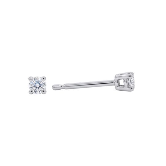 18ct White Gold Brilliant Cut Diamond Stud Earrings 0.15ct