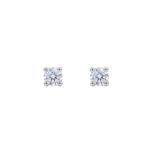 18ct White Gold Brilliant Cut Diamond Stud Earrings 0.15ct