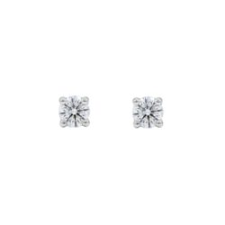 18ct White Gold Brilliant Cut Diamond Stud Earrings 0.30ct