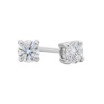 18ct White Gold Brilliant Cut Diamond Stud Earrings 0.50ct