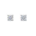 18ct White Gold Brilliant Cut Diamond Stud Earrings 0.50ct