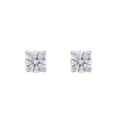 18ct White Gold Brilliant Cut Diamond Stud Earrings 0.50ct