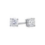 18ct White Gold Brilliant Cut Diamond Stud Earrings 0.80ct
