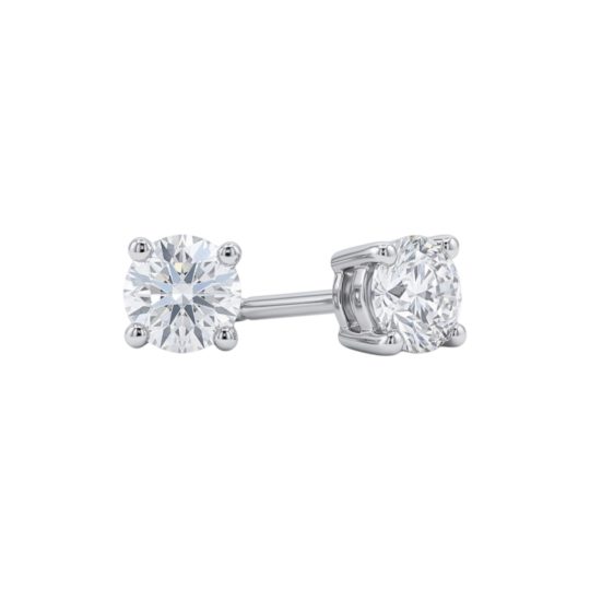 18ct White Gold Brilliant Cut Diamond Stud Earrings 0.80ct