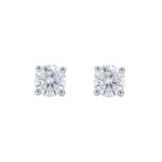 18ct White Gold Brilliant Cut Diamond Stud Earrings 0.80ct