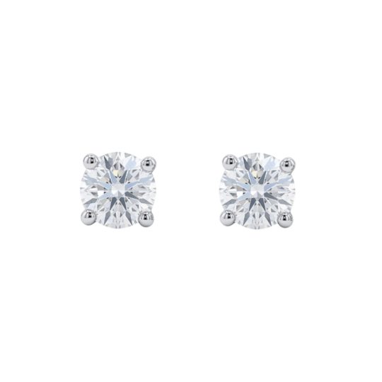 18ct White Gold Brilliant Cut Diamond Stud Earrings 0.80ct