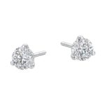Lab Grown 18ct White Gold Brilliant Cut Diamond Stud Earrings 2.00ct