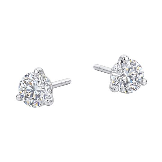 Lab Grown 18ct White Gold Brilliant Cut Diamond Stud Earrings 2.00ct