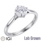 Lab Grown Platinum Brilliant Cut Diamond Solitaire Engagement Ring 1.00ct