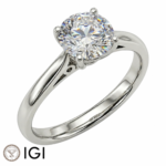 Lab-Grown Platinum Brilliant Cut Diamond Solitaire Engagement Ring 1.50ct