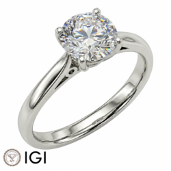 Lab-Grown Platinum Brilliant Cut Diamond Solitaire Engagement Ring 1.50ct