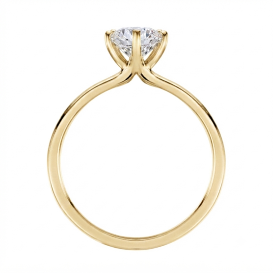 Lab Grown 18ct Yellow Gold Brilliant Cut Diamond Solitaire Engagement Ring 2.00ct